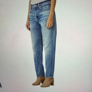 Lucky Brand Women's Boy Mid Rise Relaxed Straight Leg Blue Jeans 4/27R